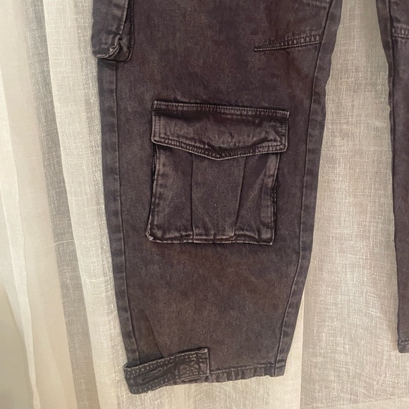 ASOS Weekday Shiloh Workwear Black Cargo Jeans - Picture 7 of 10